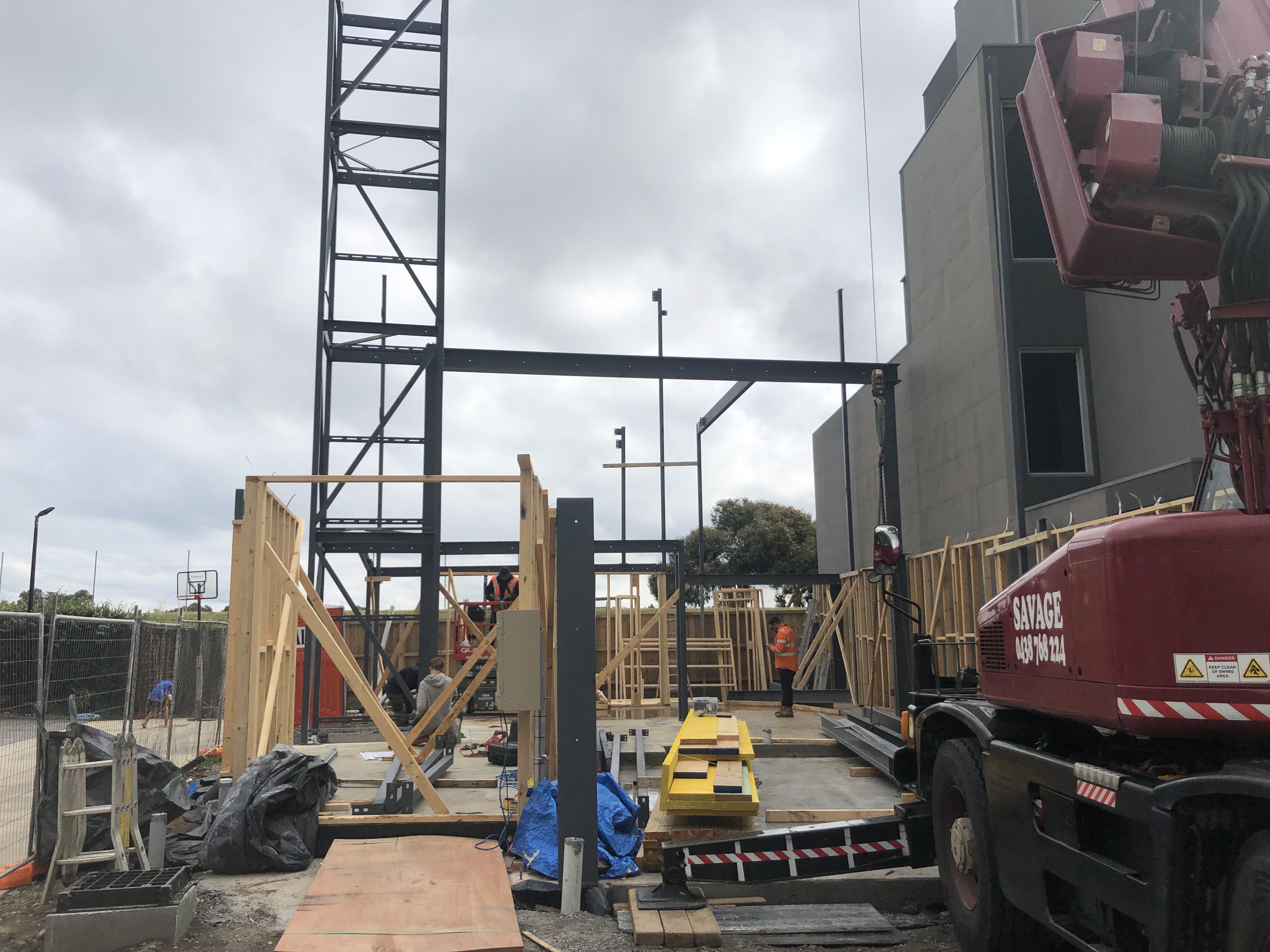Builder at work